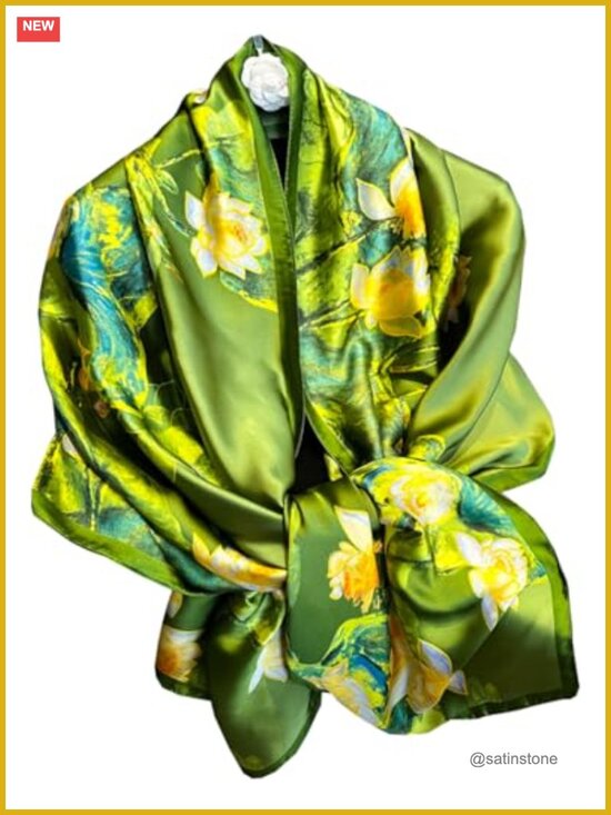 Accessories - Silky Satin Scarf Shawl Wrap for Women – Lightweight Dressy Fashion Scarf for